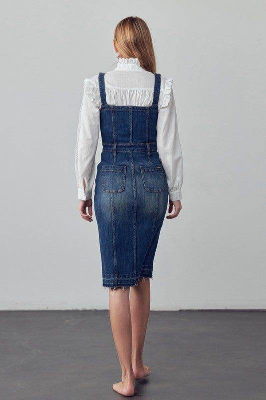 Insane Gene Suspenders Denim Skirt - us.meeeshop