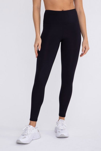 Mono B Jacquard Ribbed High-Waisted Leggings - us.meeeshop