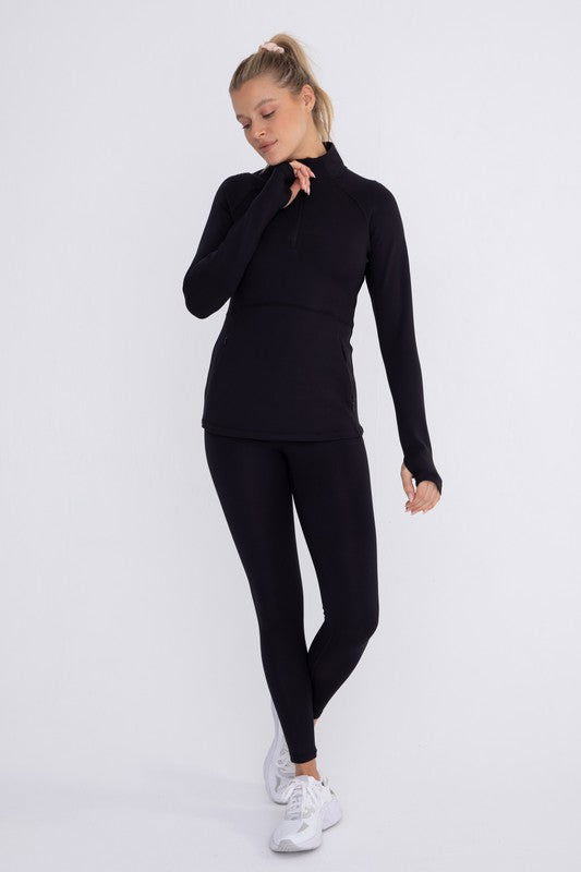 Mono B Jacquard Ribbed High-Waisted Leggings - us.meeeshop