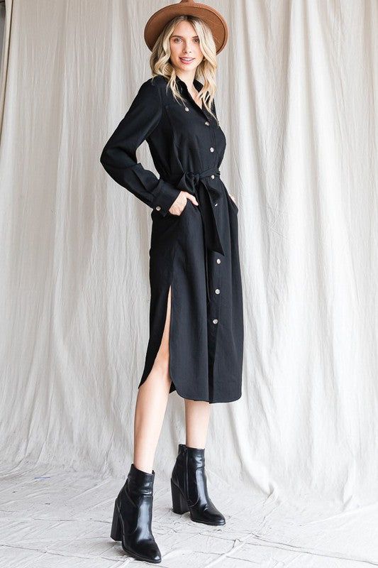 Jade By Jane Button Down Shirt Long Dress Plus us.meeeshop - 