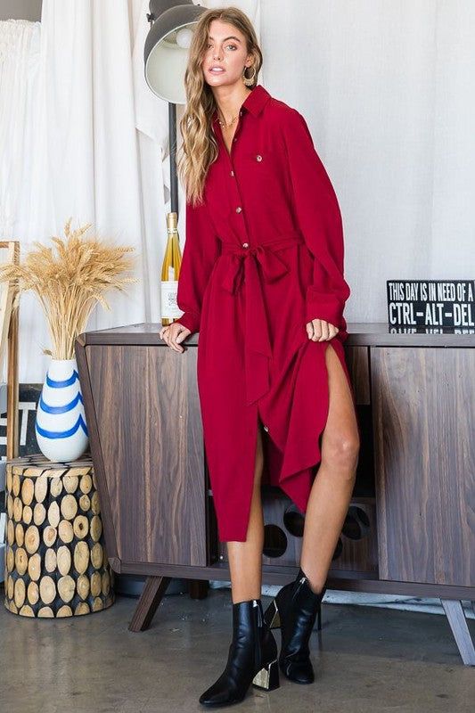 Jade By Jane Button Down Shirt Long Dress Plus us.meeeshop - 