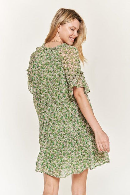 Jade By Jane Floral print v-neck mini dress us.meeeshop - 