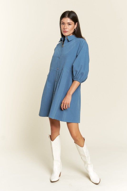 Jade By Jane Washed denim style dress us.meeeshop - 