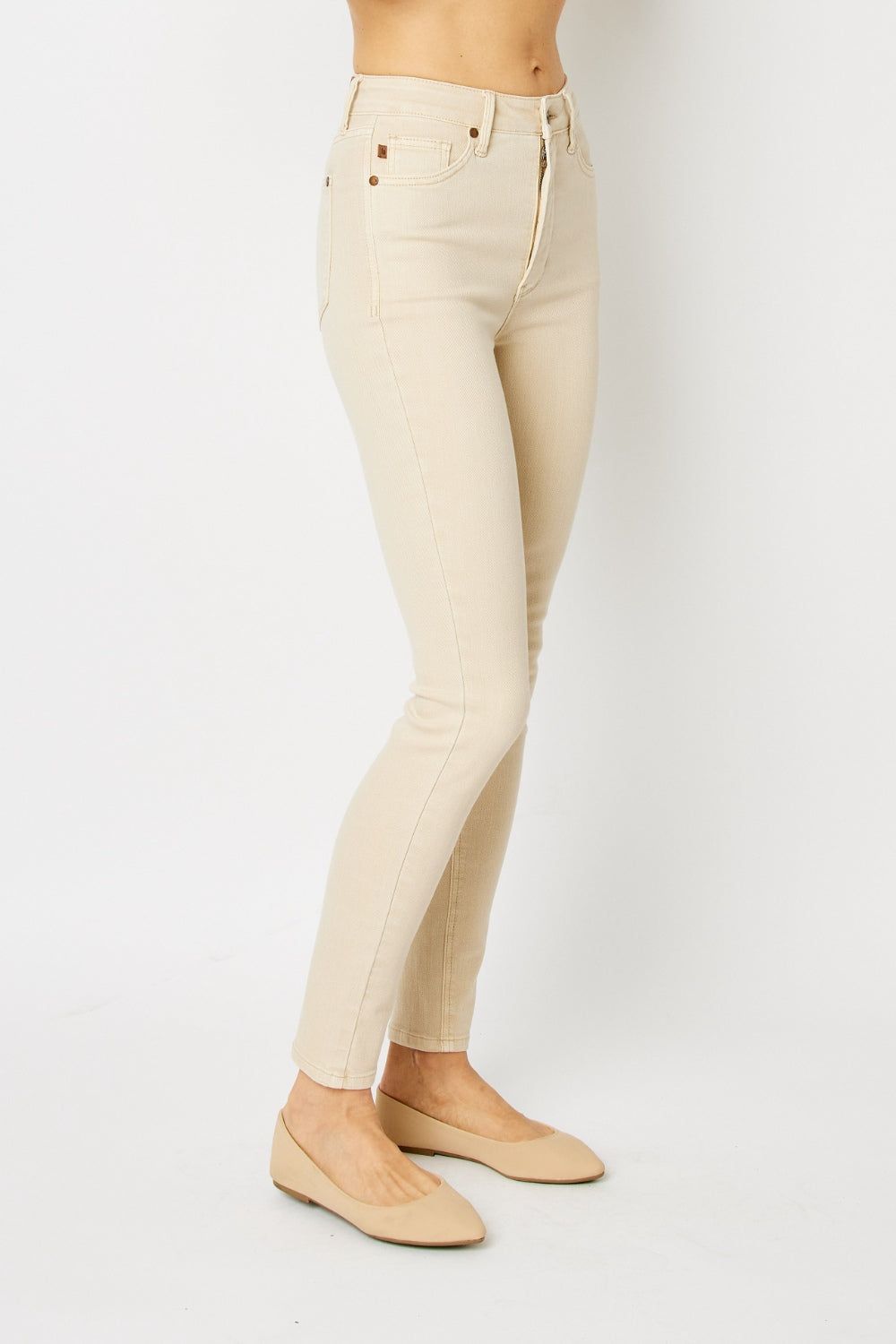 Judy Blue Full Size Garment Dyed Tummy Control Skinny Jeans us.meeeshop - 