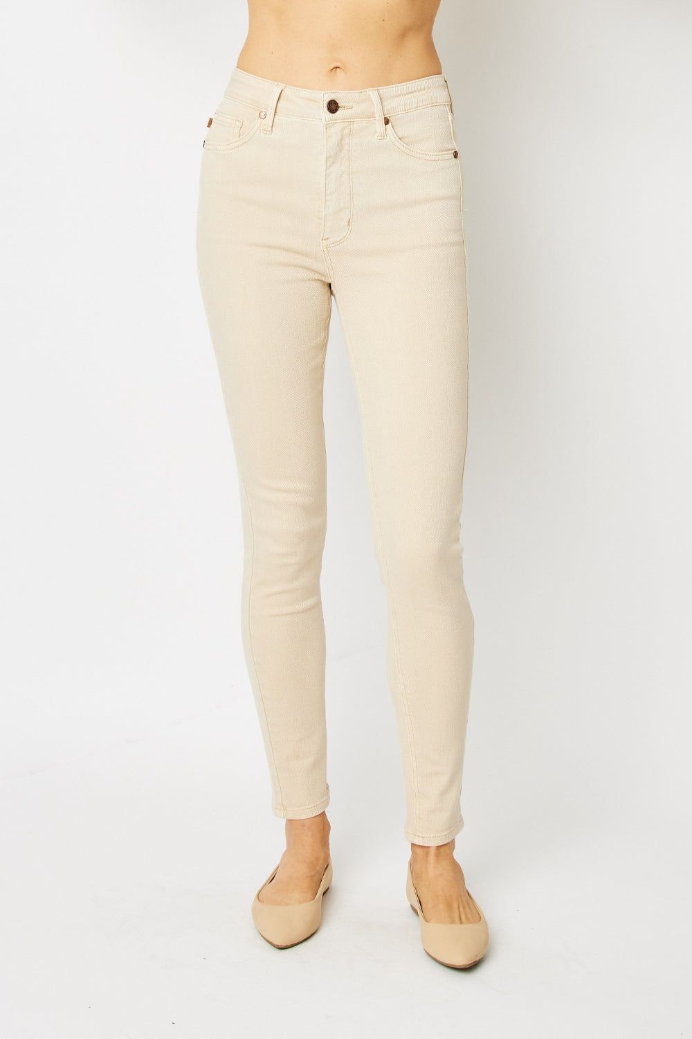 Judy Blue Full Size Garment Dyed Tummy Control Skinny Jeans us.meeeshop - Pants