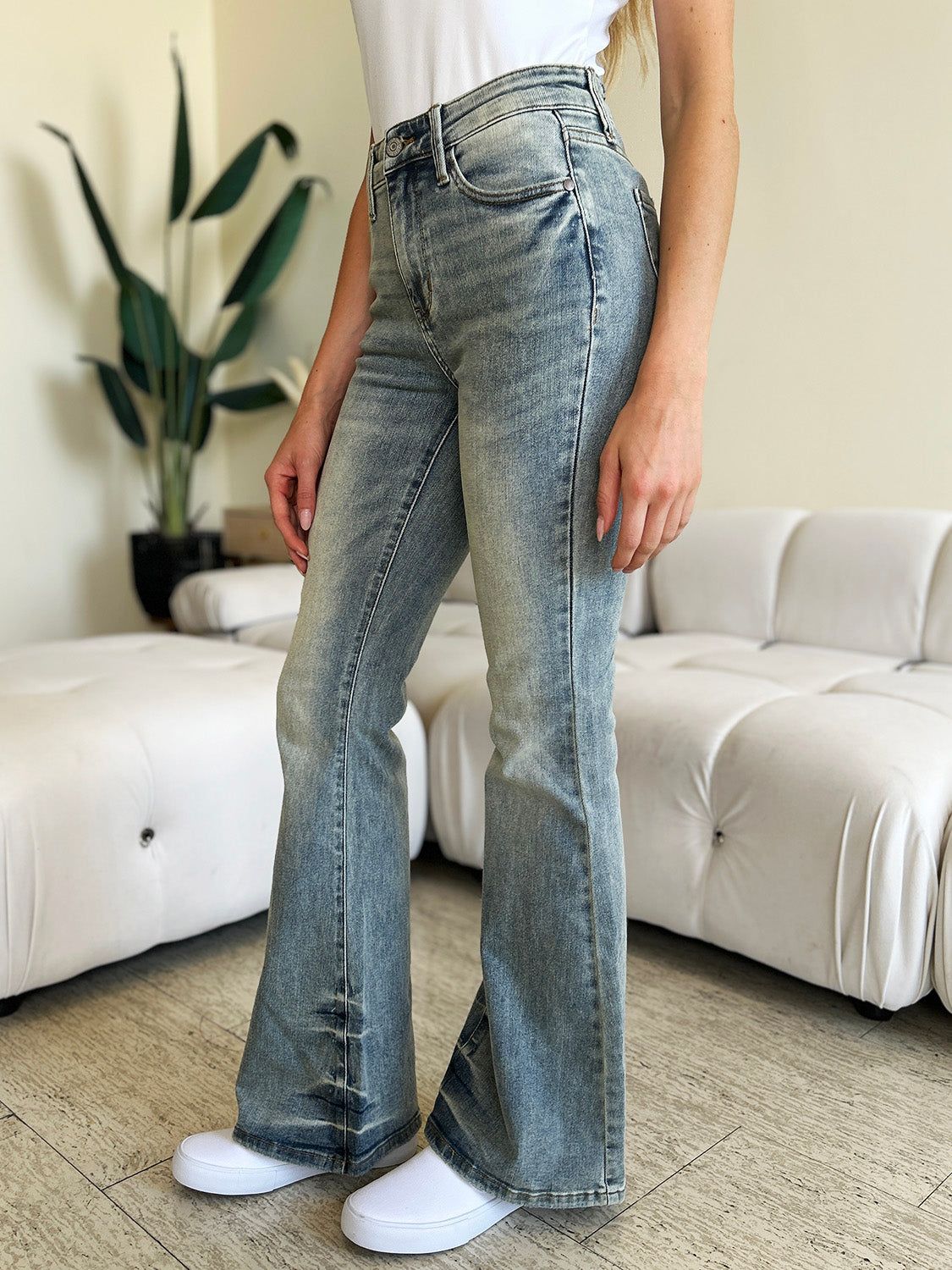 Judy Blue Full Size High Waist Flare Jeans us.meeeshop - 