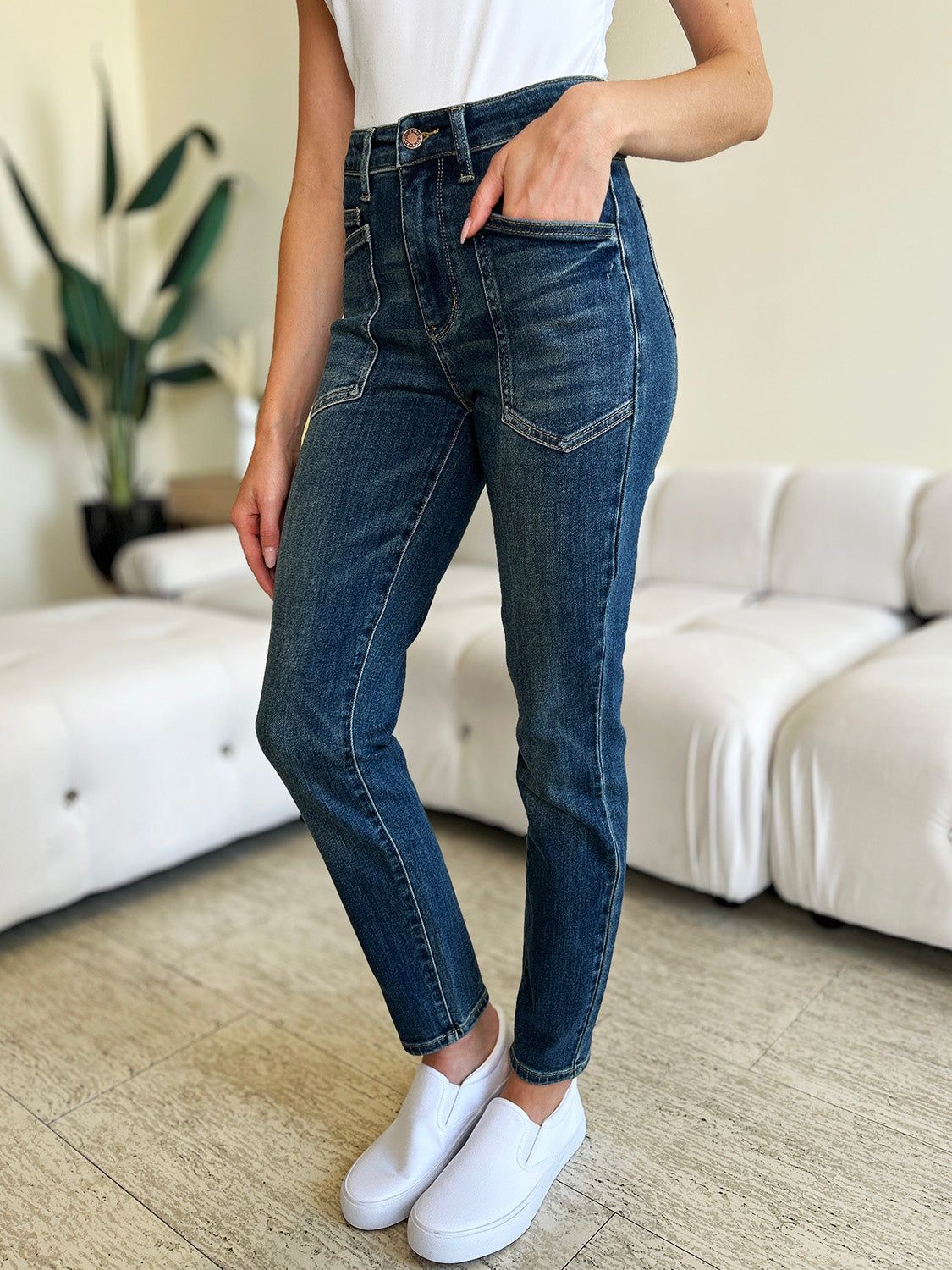 Judy Blue Full Size High Waist Skinny Jeans us.meeeshop - 