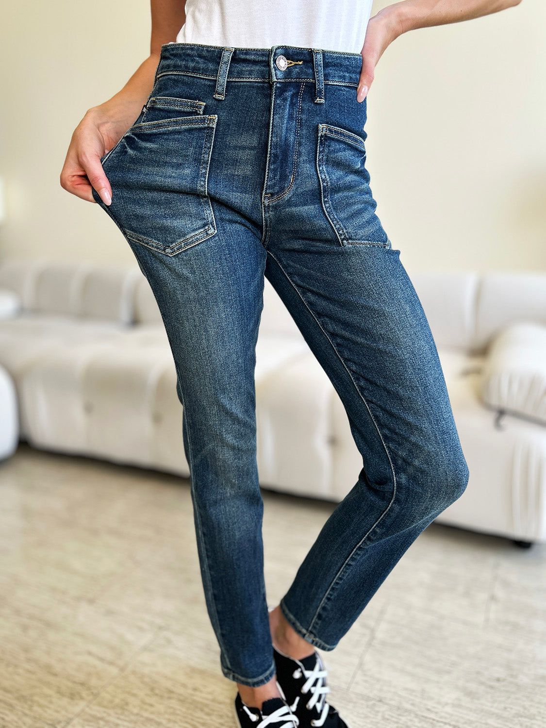 Judy Blue Full Size High Waist Skinny Jeans us.meeeshop - 