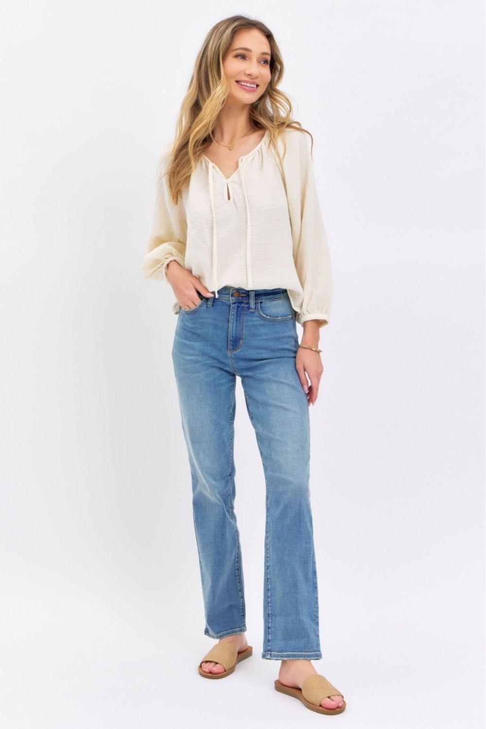 Judy Blue Full Size High Waist Straight Jeans us.meeeshop - 