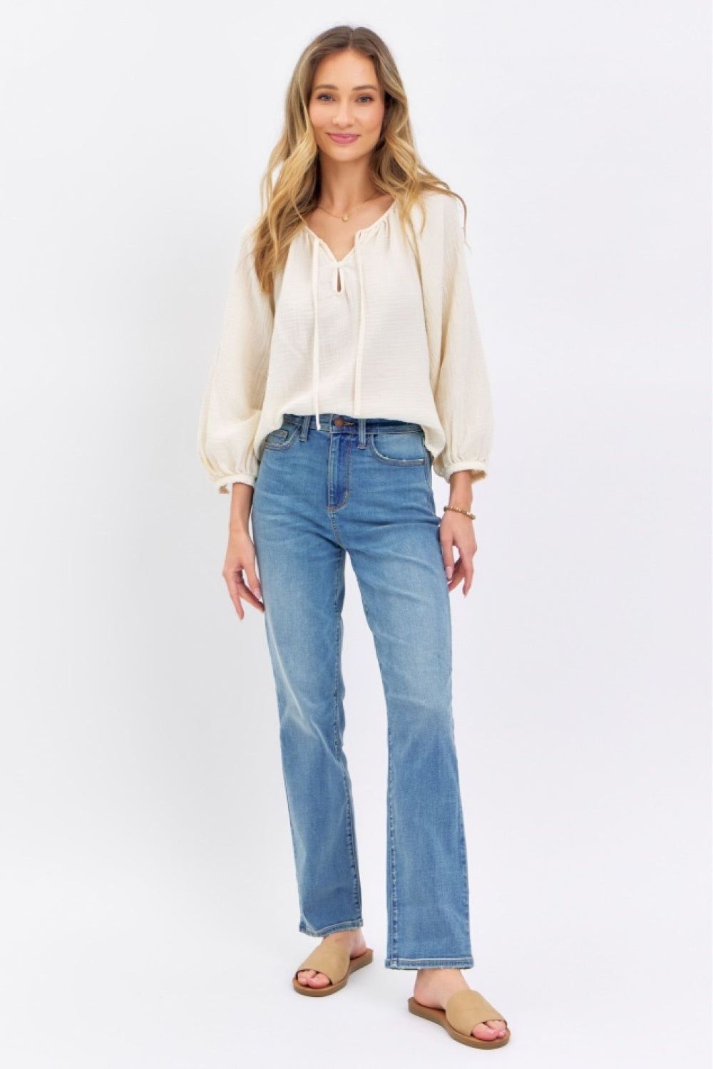 Judy Blue Full Size High Waist Straight Jeans us.meeeshop - 