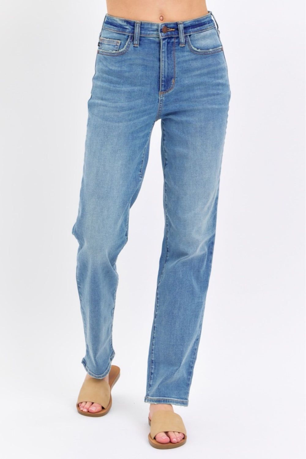 Judy Blue Full Size High Waist Straight Jeans us.meeeshop - 