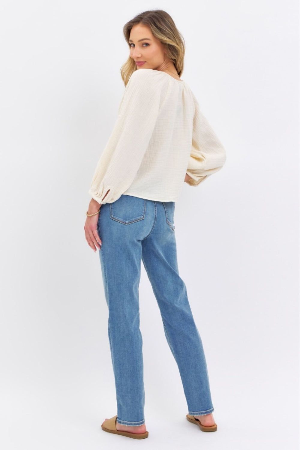 Judy Blue Full Size High Waist Straight Jeans us.meeeshop - 