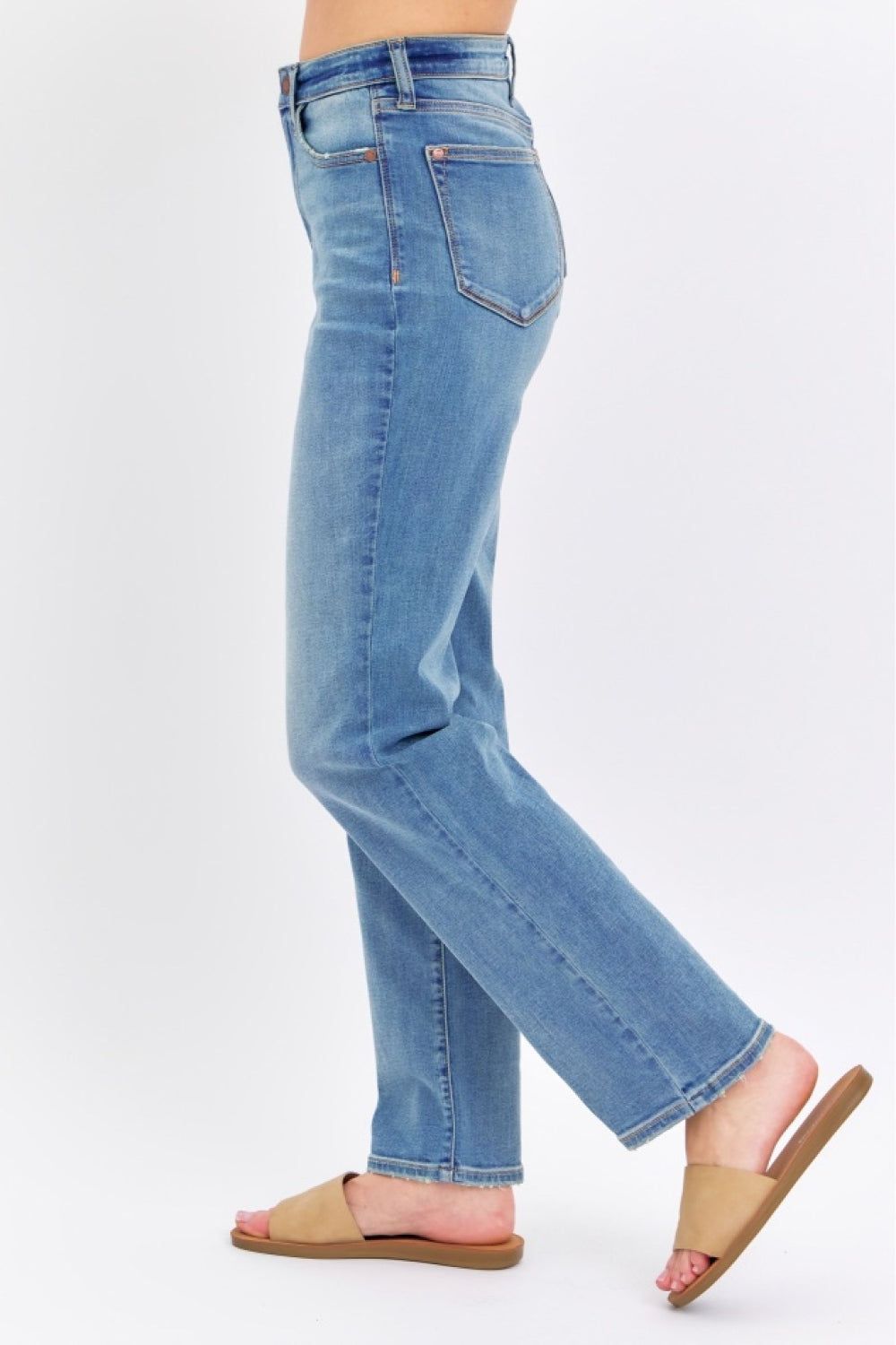 Judy Blue Full Size High Waist Straight Jeans us.meeeshop - 