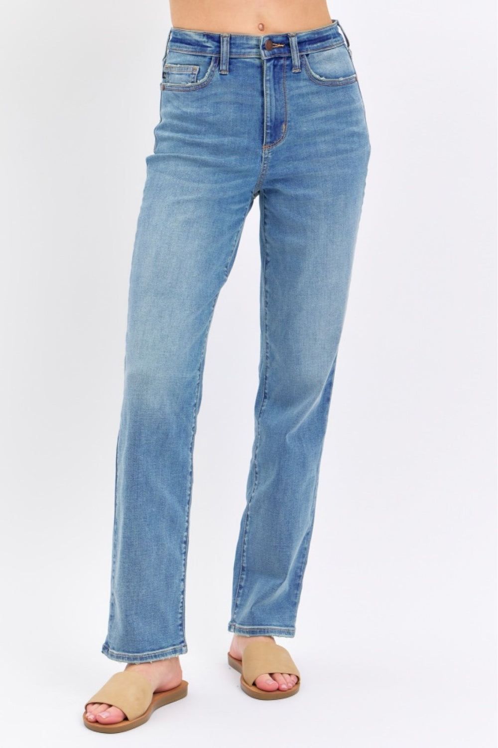 Judy Blue Full Size High Waist Straight Jeans us.meeeshop - Pants