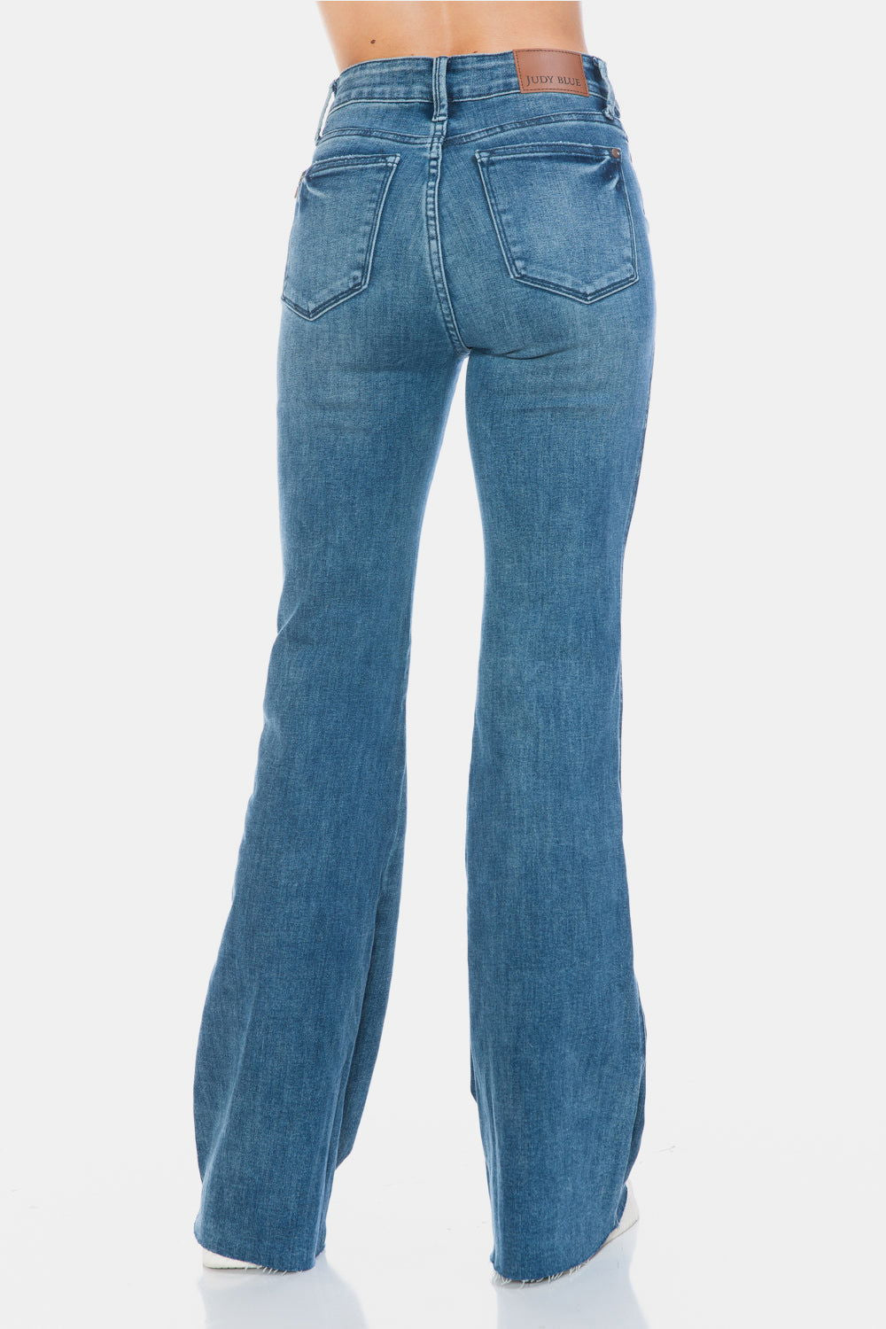 Judy Blue Full Size Tummy Control Cut Hem Flare Jeans us.meeeshop - 