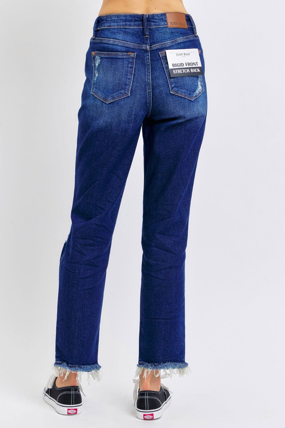 Women's Judy Blue Full Size High Waist Rigid Magic Heavy Destroy Straight Jeans - us.meeeshop