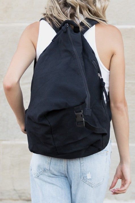 Kai Asymmetric Canvas Backpack - us.meeeshop