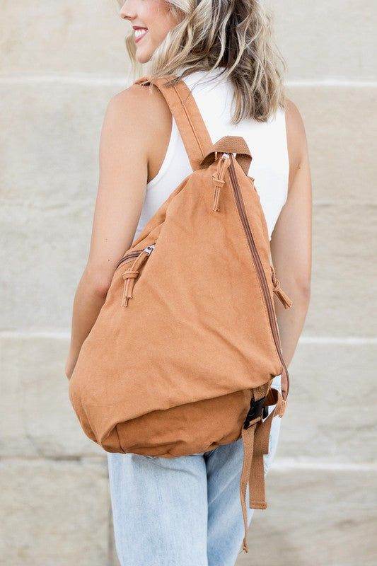 Kai Asymmetric Canvas Backpack - us.meeeshop