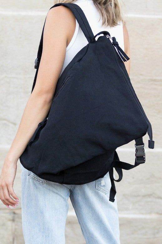 Kai Asymmetric Canvas Backpack - us.meeeshop