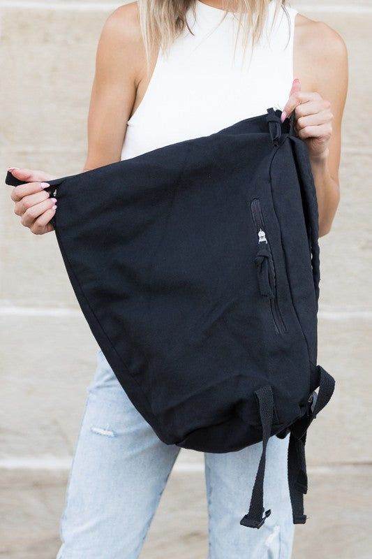 Kai Asymmetric Canvas Backpack - us.meeeshop