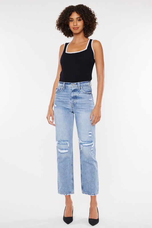 Kan Can USA High Rise 90's Boyfriend Jeans - us.meeeshop