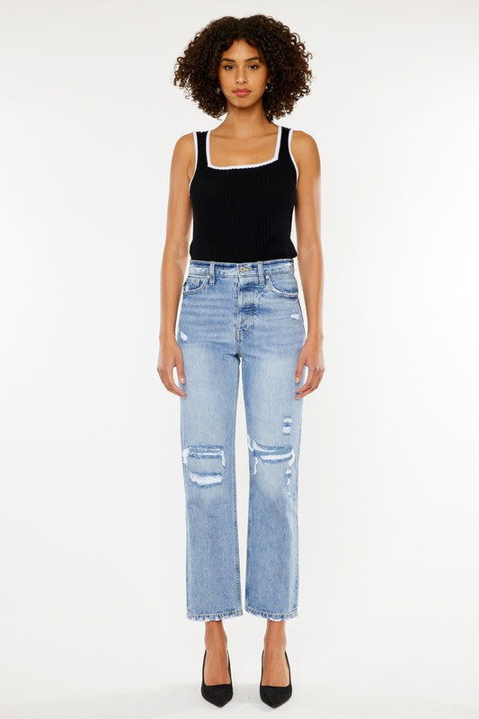 Kan Can USA High Rise 90's Boyfriend Jeans - us.meeeshop