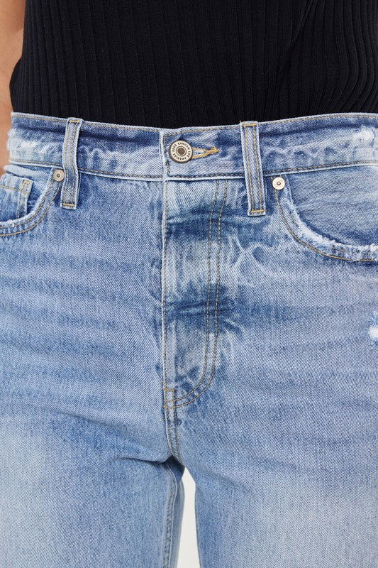 Kan Can USA High Rise 90's Boyfriend Jeans - us.meeeshop