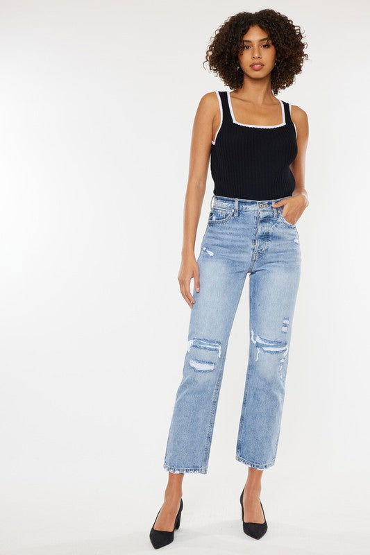 Kan Can USA High Rise 90's Boyfriend Jeans us.meeeshop - 