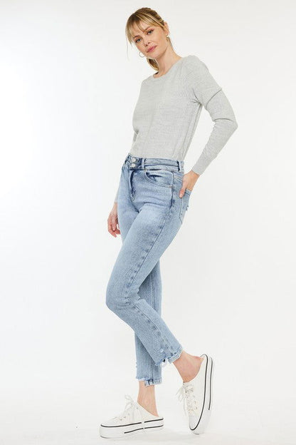 Kan Can USA High Rise Slim Straight Jeans us.meeeshop - 