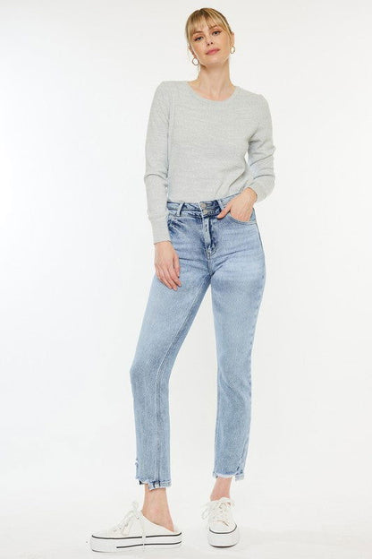 Kan Can USA High Rise Slim Straight Jeans us.meeeshop - Pants