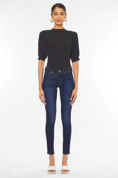 Kan Can USA Mid Rise Basic Super Skinny Jeans us.meeeshop - 