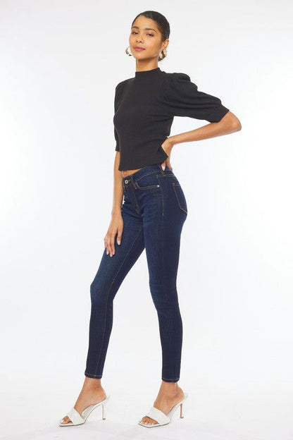 Kan Can USA Mid Rise Basic Super Skinny Jeans us.meeeshop - 