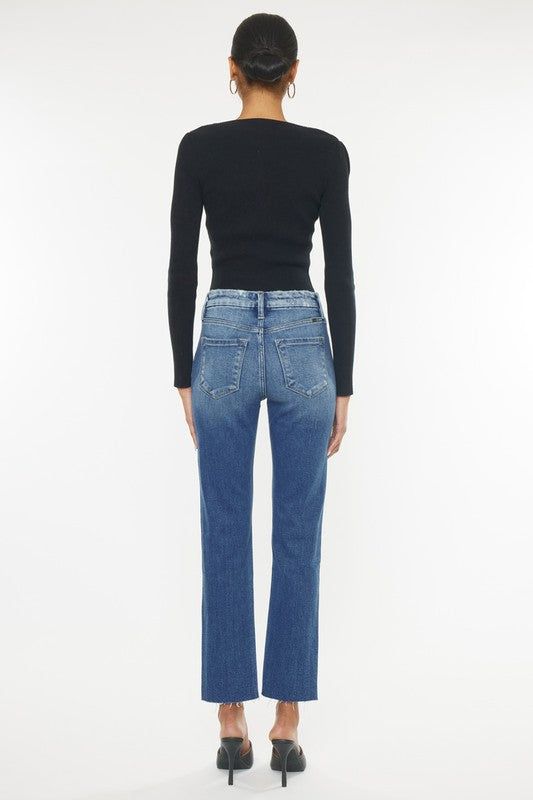 KanCan High Rise Slim Straight Jeans us.meeeshop - 