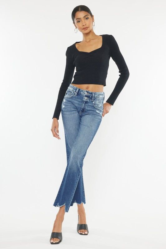 KanCan High Rise Slim Straight Jeans us.meeeshop - 