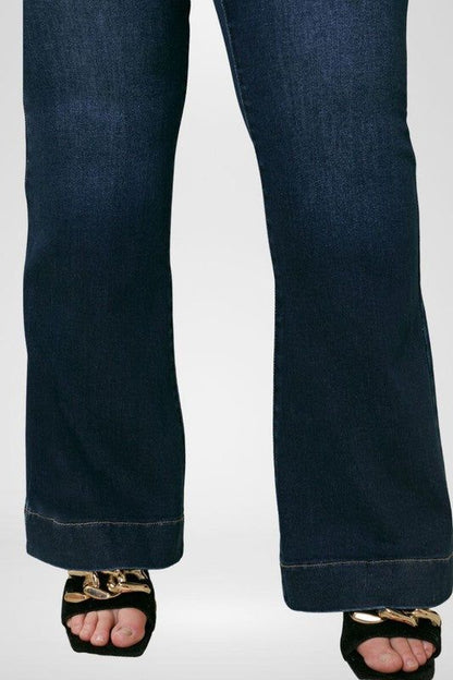 KanCan Plus High Rise Flare Jeans us.meeeshop - 