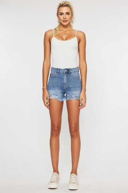 KanCan USA | High Rise Denim Shorts Jeans us.meeeshop - 