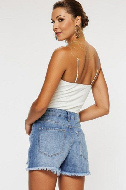 KanCan USA | High Rise Denim Shorts Jeans us.meeeshop - 