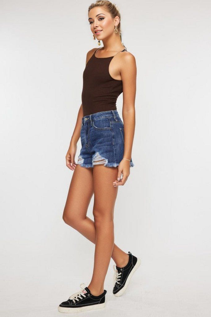 KanCan USA | High Rise Mom Shorts us.meeeshop - 