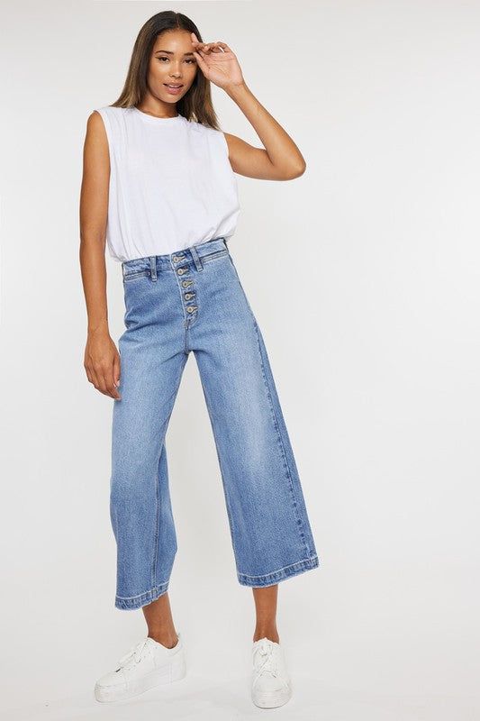 KanCan Ultra High Rise Wide Jeans Pants us.meeeshop - Pants