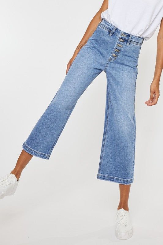 KanCan Ultra High Rise Wide Jeans Pants us.meeeshop - 