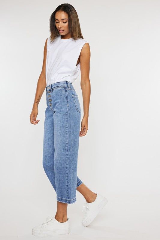 KanCan Ultra High Rise Wide Jeans Pants us.meeeshop - 