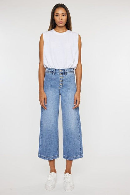 KanCan Ultra High Rise Wide Jeans Pants us.meeeshop - 