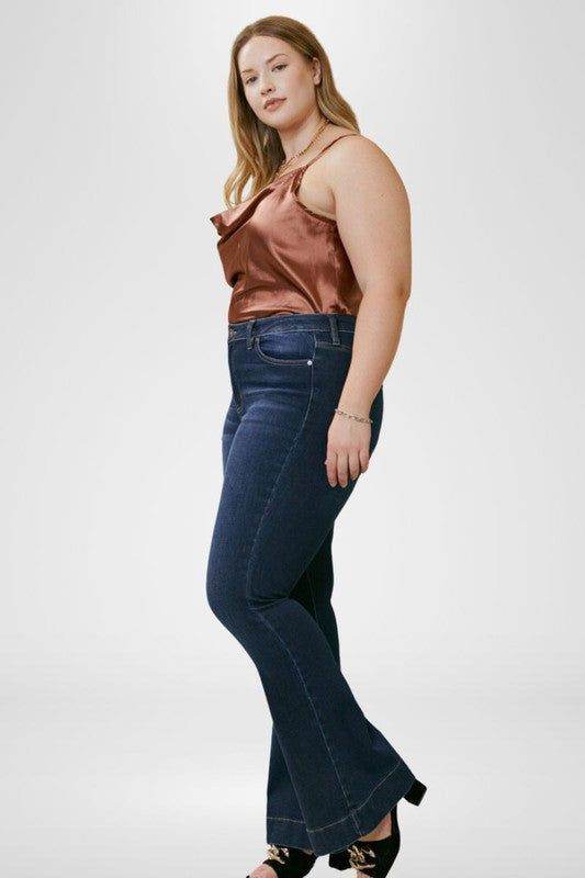 KanCan Plus High Rise Flare Jeans - us.meeeshop