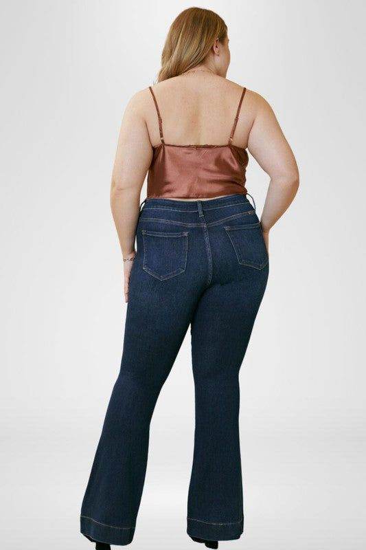 KanCan Plus High Rise Flare Jeans - us.meeeshop