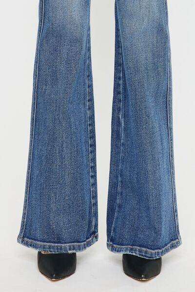 Kancan Cat's Whiskers High Waist Flare Jeans - us.meeeshop