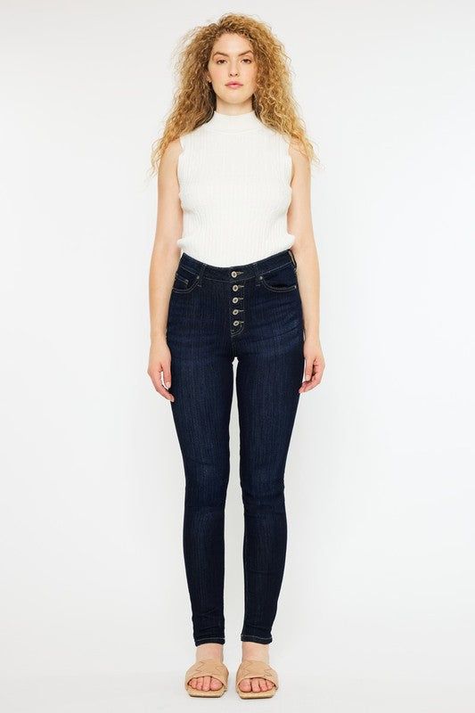 Kancan Curvy Fit High Rise Super Skinny Jeans us.meeeshop - 