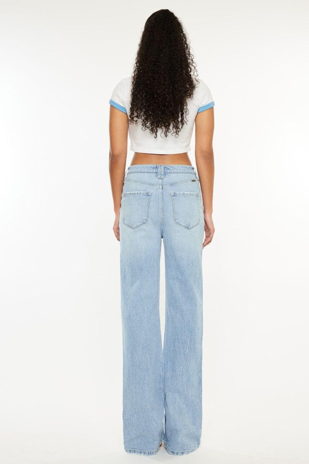 Kancan Distressed High Waist Straight Jeans us.meeeshop - 