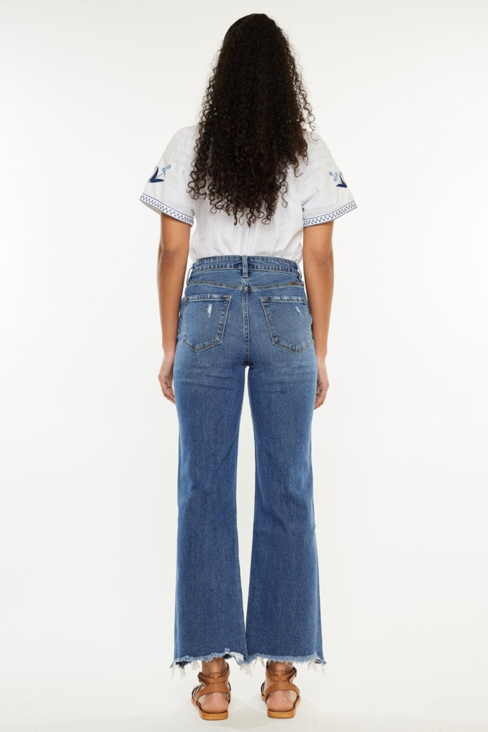 Kancan Full Size High Rise Slim Wide Leg Jeans us.meeeshop - 