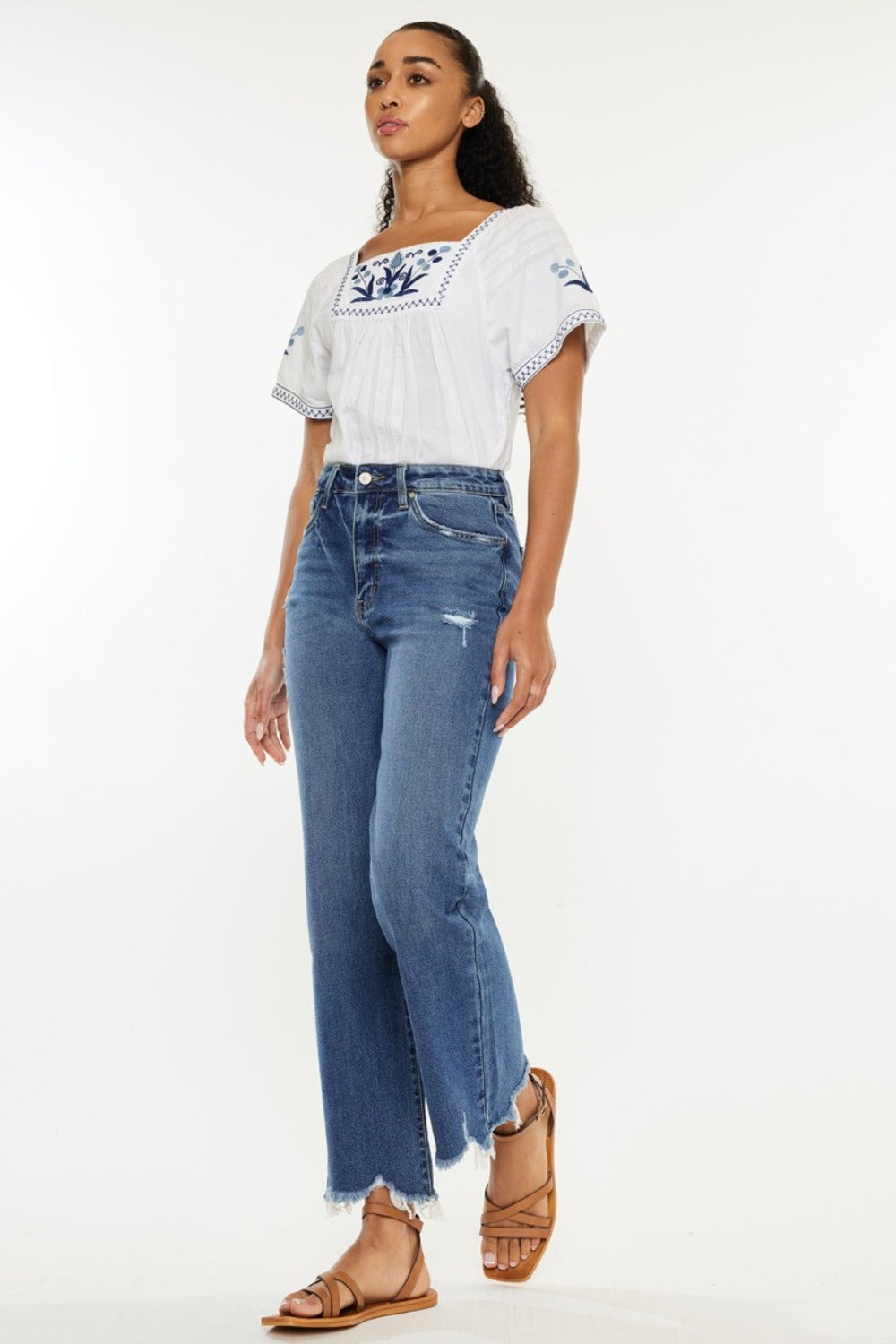 Kancan Full Size High Rise Slim Wide Leg Jeans us.meeeshop - 