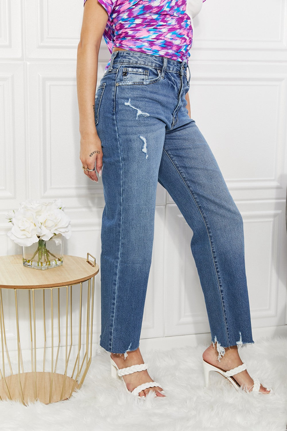 Kancan | Full Size Melanie Crop Wide Leg Jeans | us.meeeshop